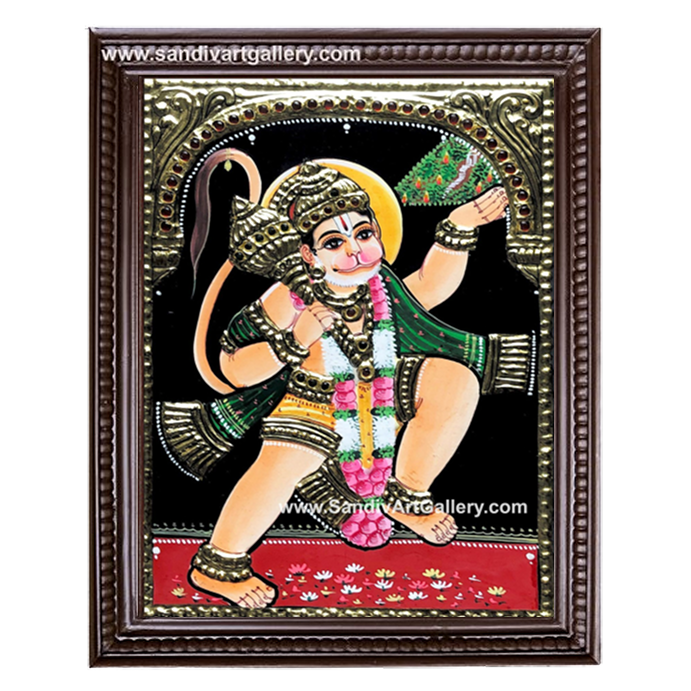 Hanuman Small Size Tanjore Painting