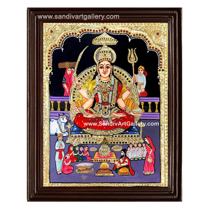Santhoshi Mata Tanjore Painting