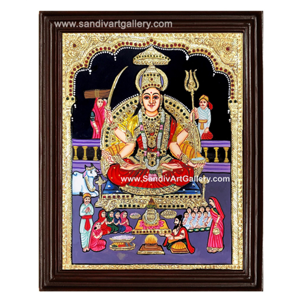 Santhoshi Mata Tanjore Painting