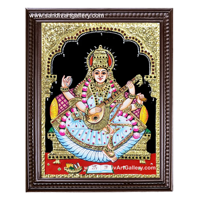 Saraswati Maa Tanjore Painting