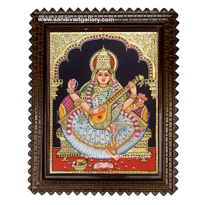 Saraswati Maatha Tanjore Painting