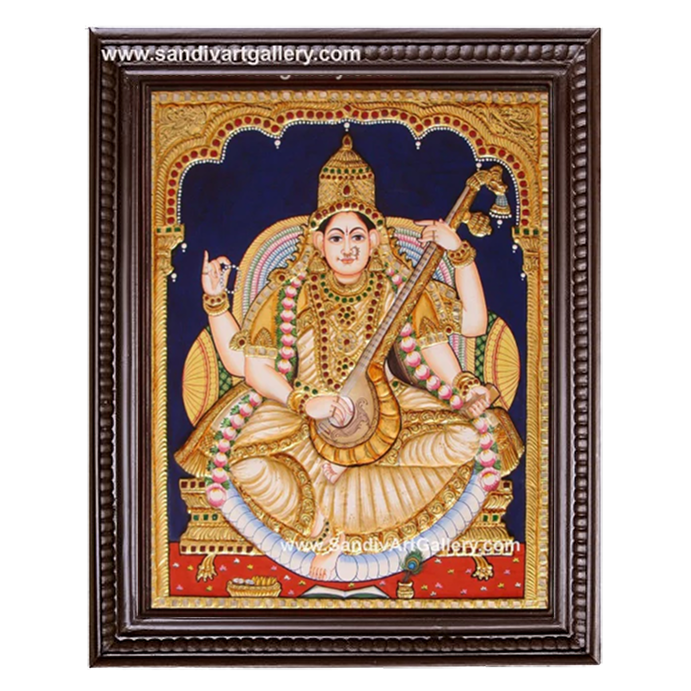 Saraswathi Tanjore Painting 3