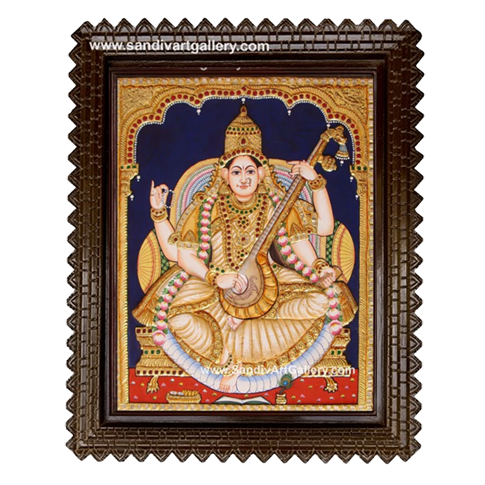 Saraswathi Tanjore Painting 3