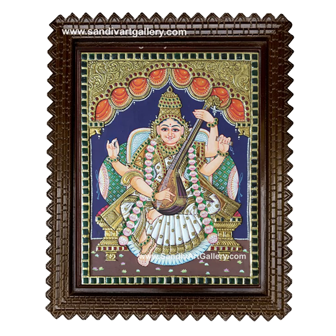Saraswathi Tanjore Painting 5