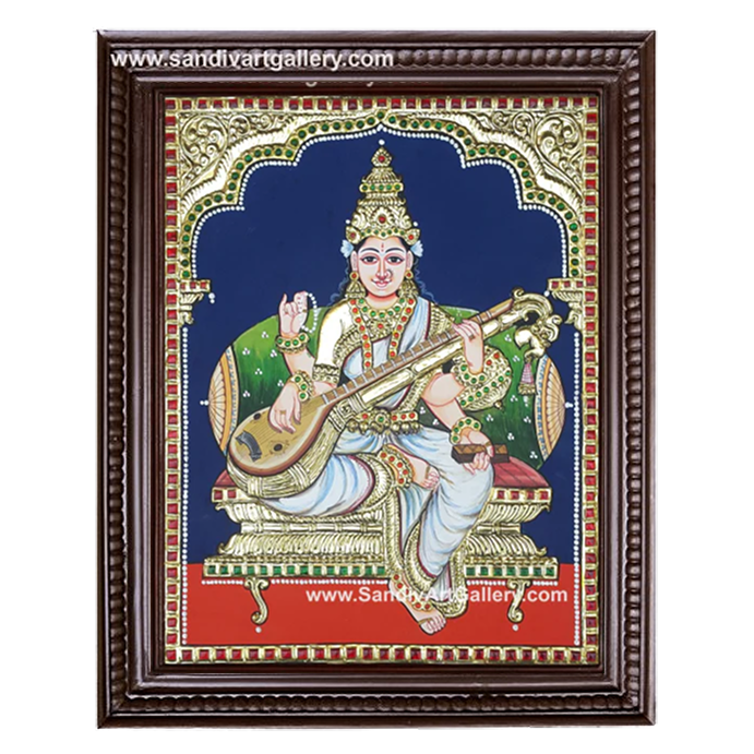Saraswathi Maa Tanjore Painting 1