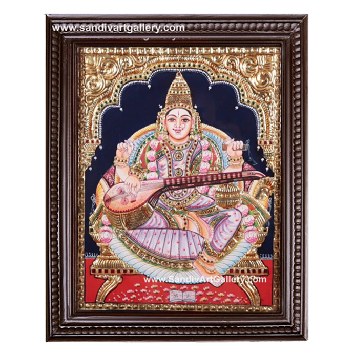 Saraswati Maa Tanjore Painting 1