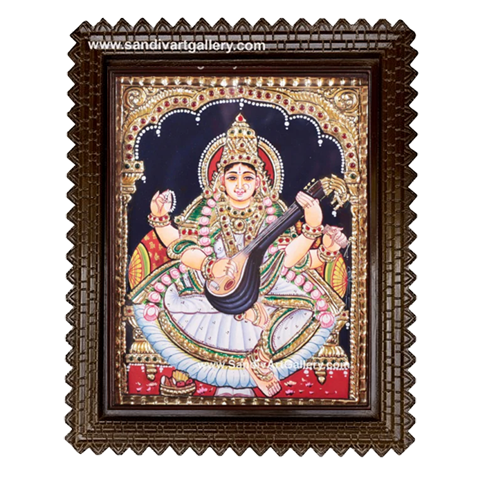 Saraswathi Tanjore Painting 6