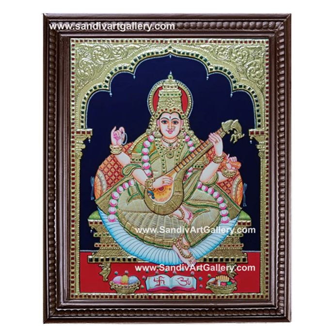Saraswathi Tanjore Painting 8
