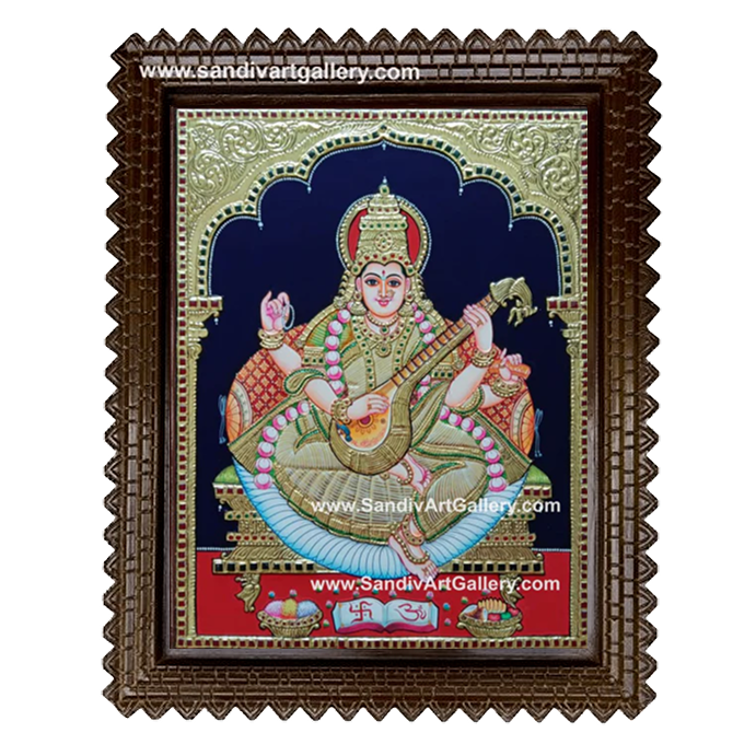 Saraswathi Tanjore Painting 8