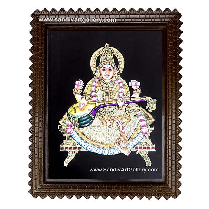 Saraswathi Tanjore Painting