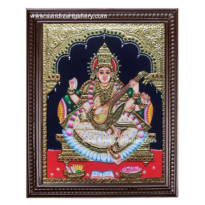 Saraswathi Maata Tanjore Painting