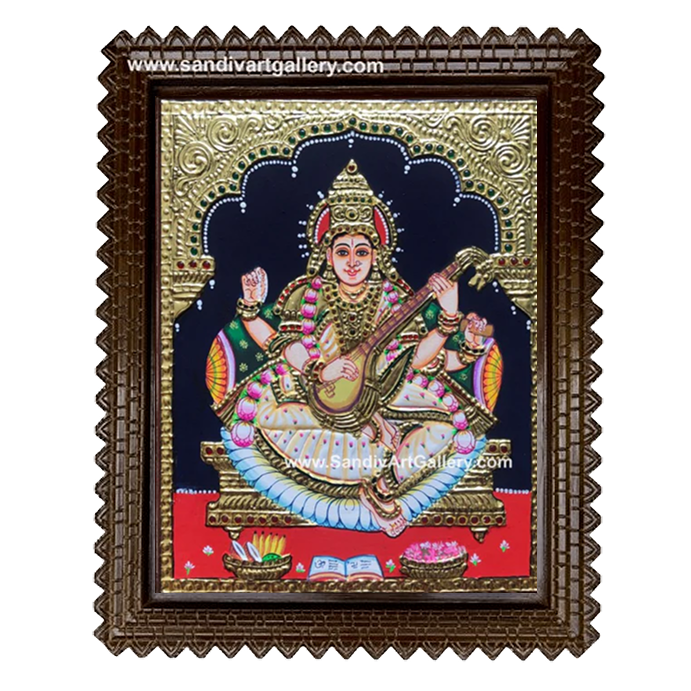Saraswathi Maata Tanjore Painting