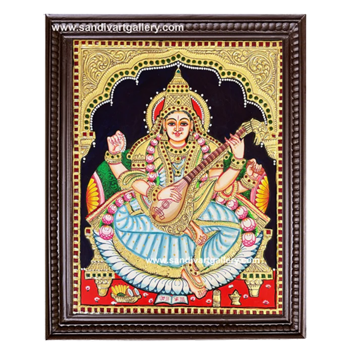 Saraswathi Tanjore Painting