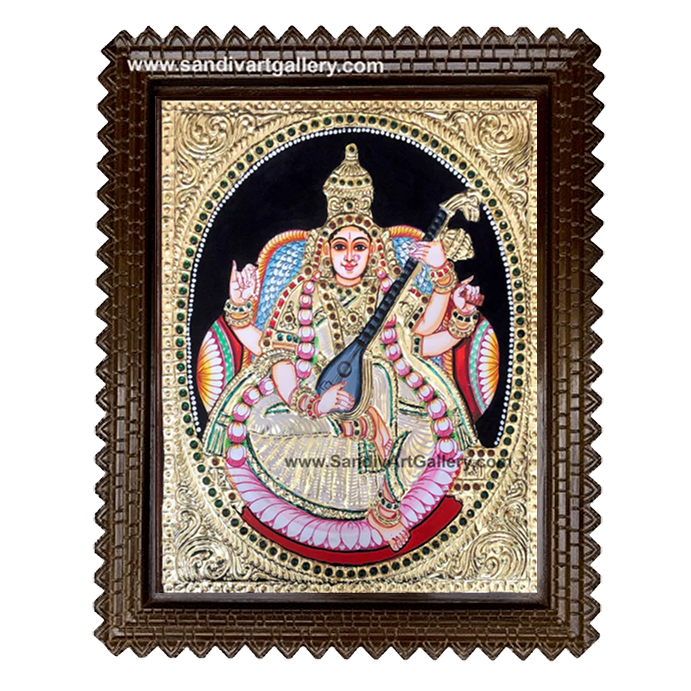 Saraswathi Tanjore Painting 11