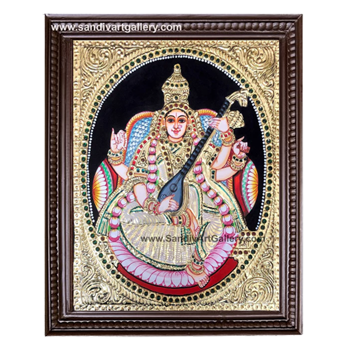 Saraswathi Tanjore Painting 11