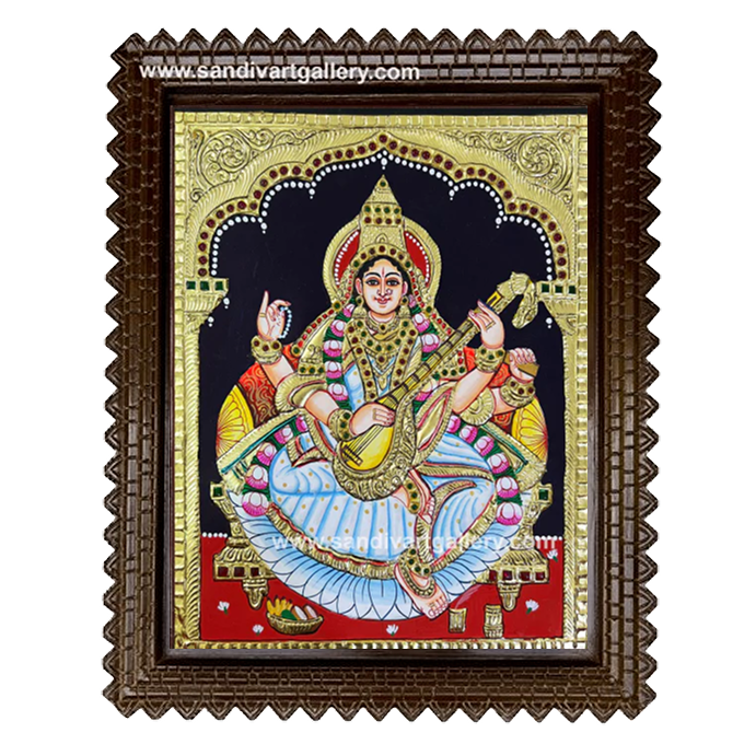 Saraswathy Tanjore Painting 3