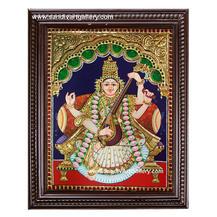 Saraswathi Tanjore Painting 12