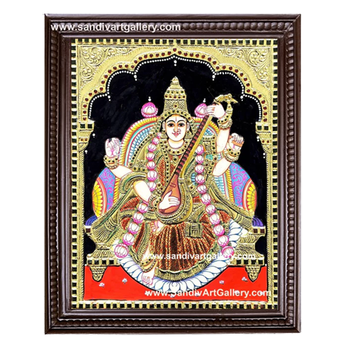 Saraswathi Maatha Tanjore Painting