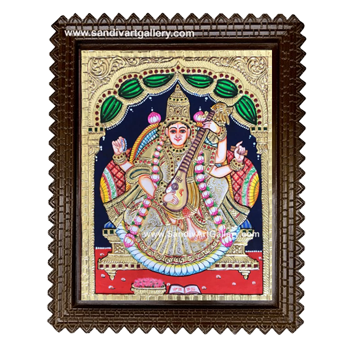 Saraswati Tanjore Painting