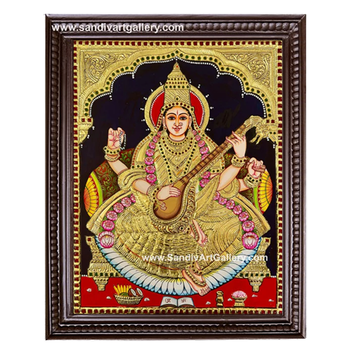 Saraswathi Tanjore Painting