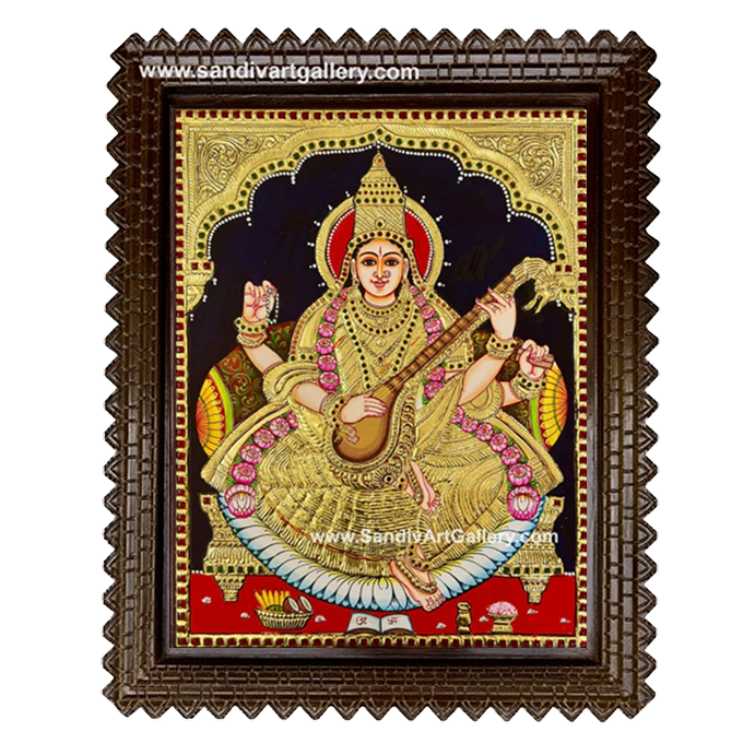 Saraswathi Tanjore Painting