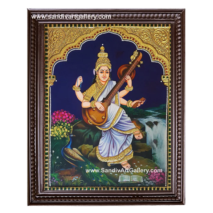 Saraswathi Ravi Varma Tanjore Painting