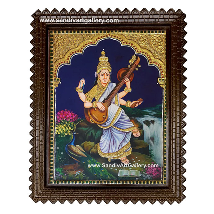 Saraswathi Ravi Varma Tanjore Painting