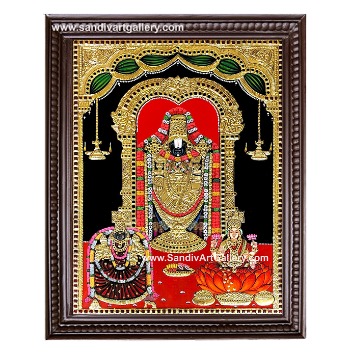 Balaji Thayar Lakshmi Tanjore Painting