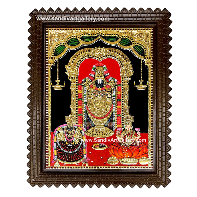 Balaji Thayar Lakshmi Tanjore Painting