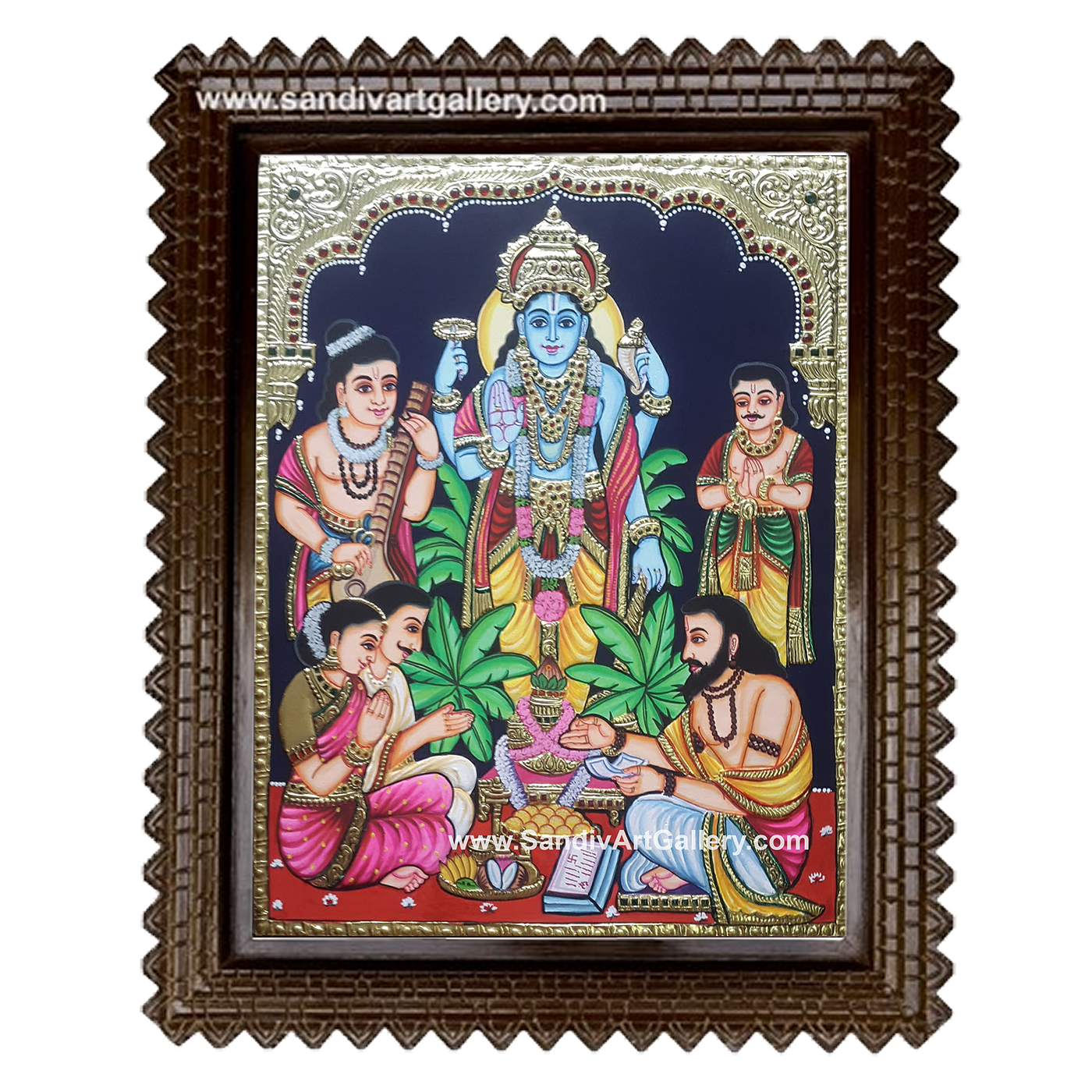 Sathya Narayana Swamy Tanjore Painting