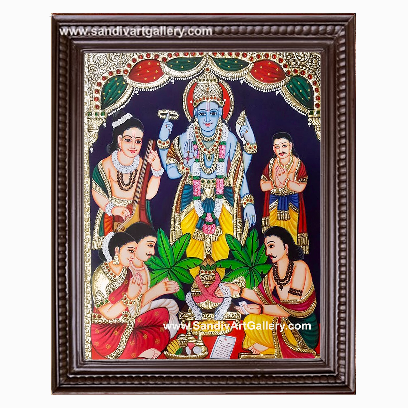 Satyanarayana Swami Tanjore Painting 1