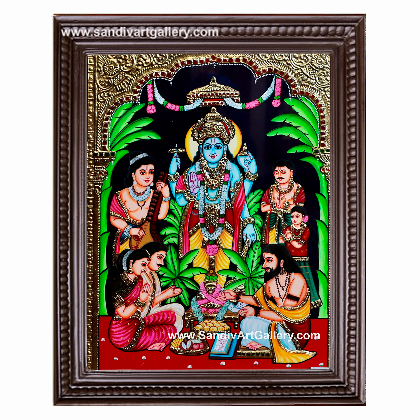 Sri Satyanarayana Tanjore Painting