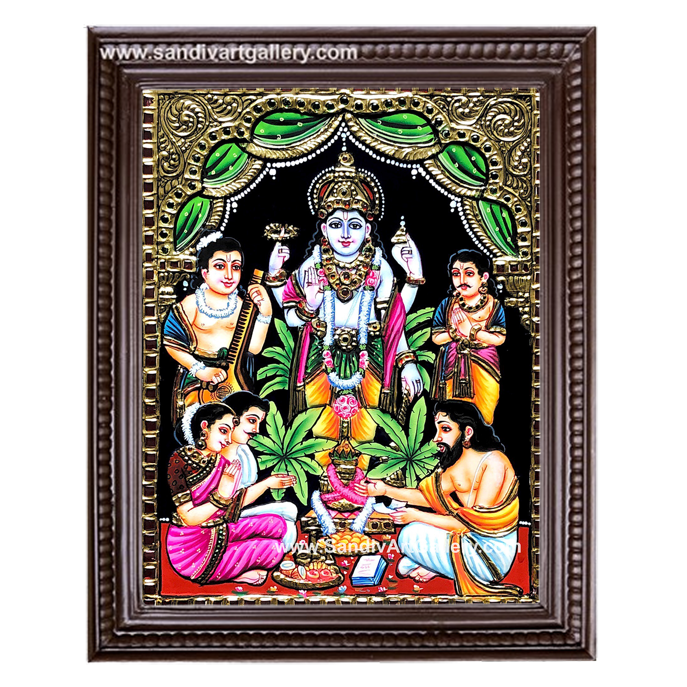 Sathya Narayana Swamy Tanjore Painting 3