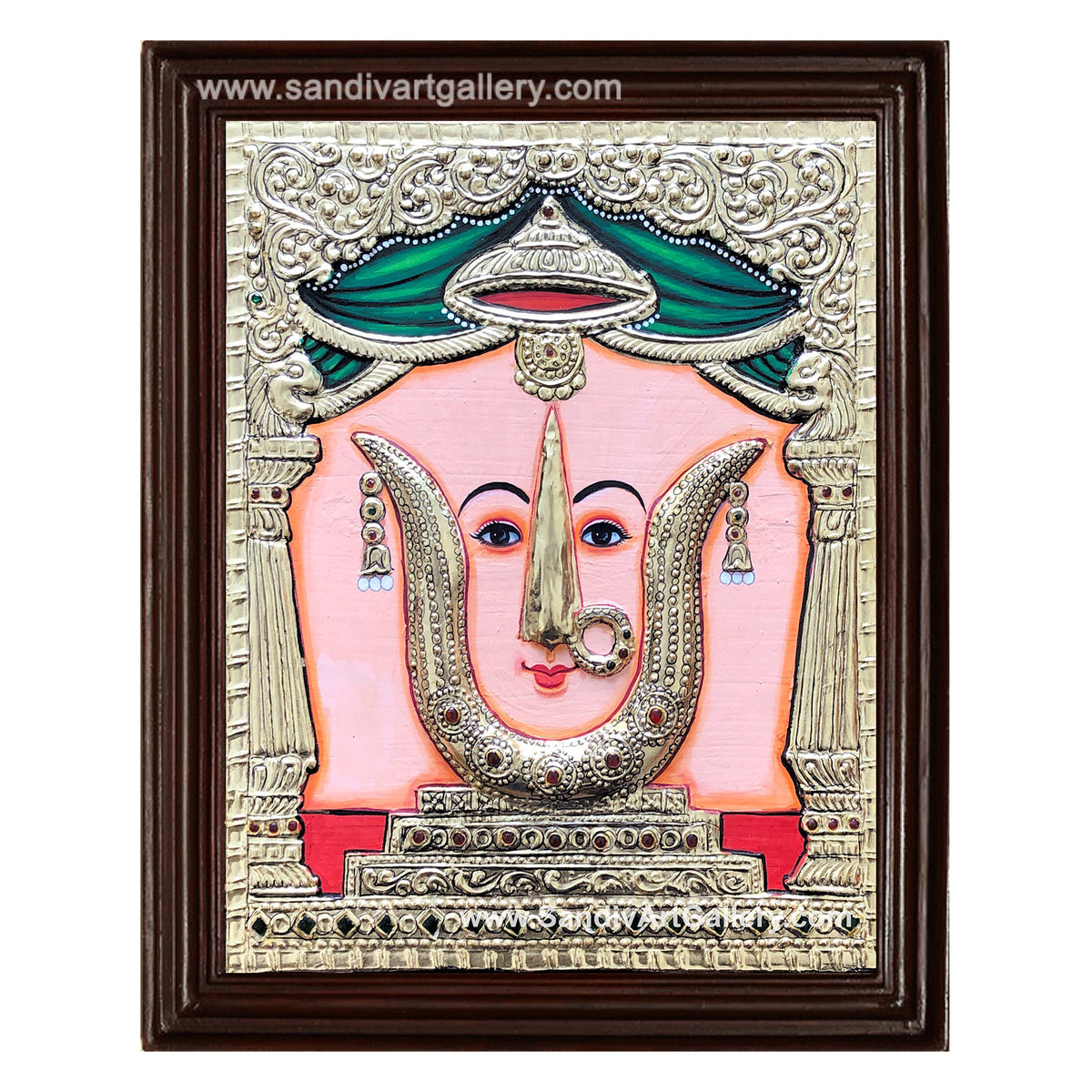 Rani Sati Dadi Ji Semi Embossed Tanjore Painting
