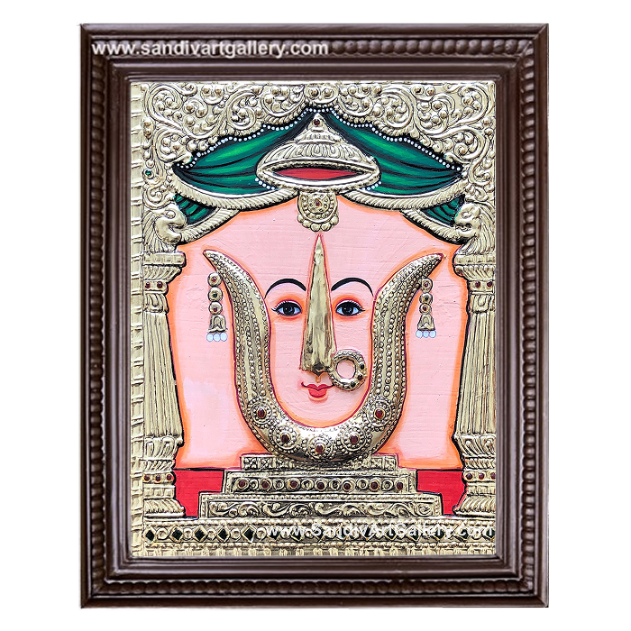 Rani Sati Dadi Ji Semi Embossed Tanjore Painting