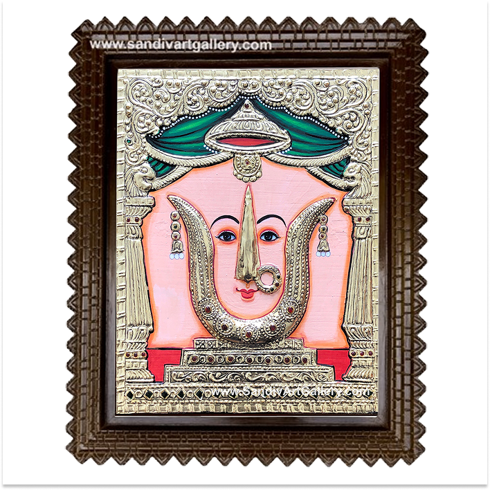 Rani Sati Dadi Ji Semi Embossed Tanjore Painting