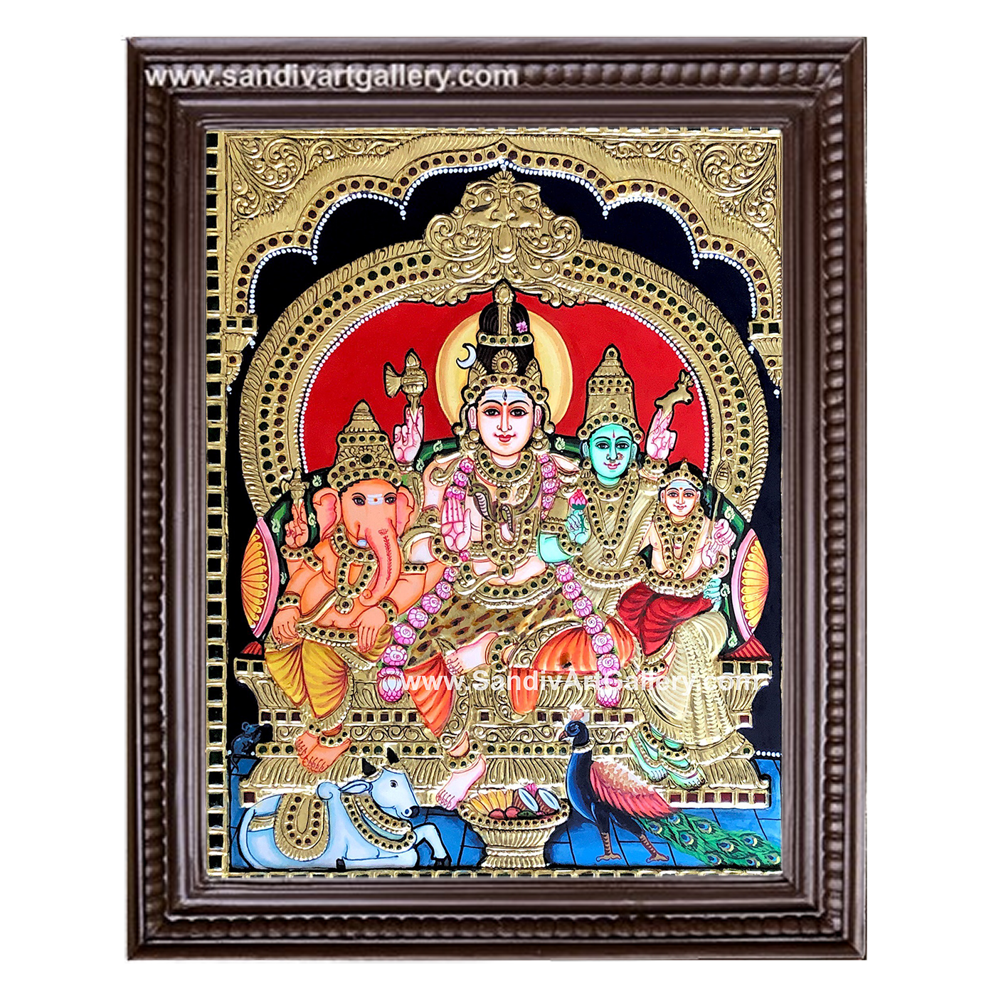 Shiva Family Tanjore Painting