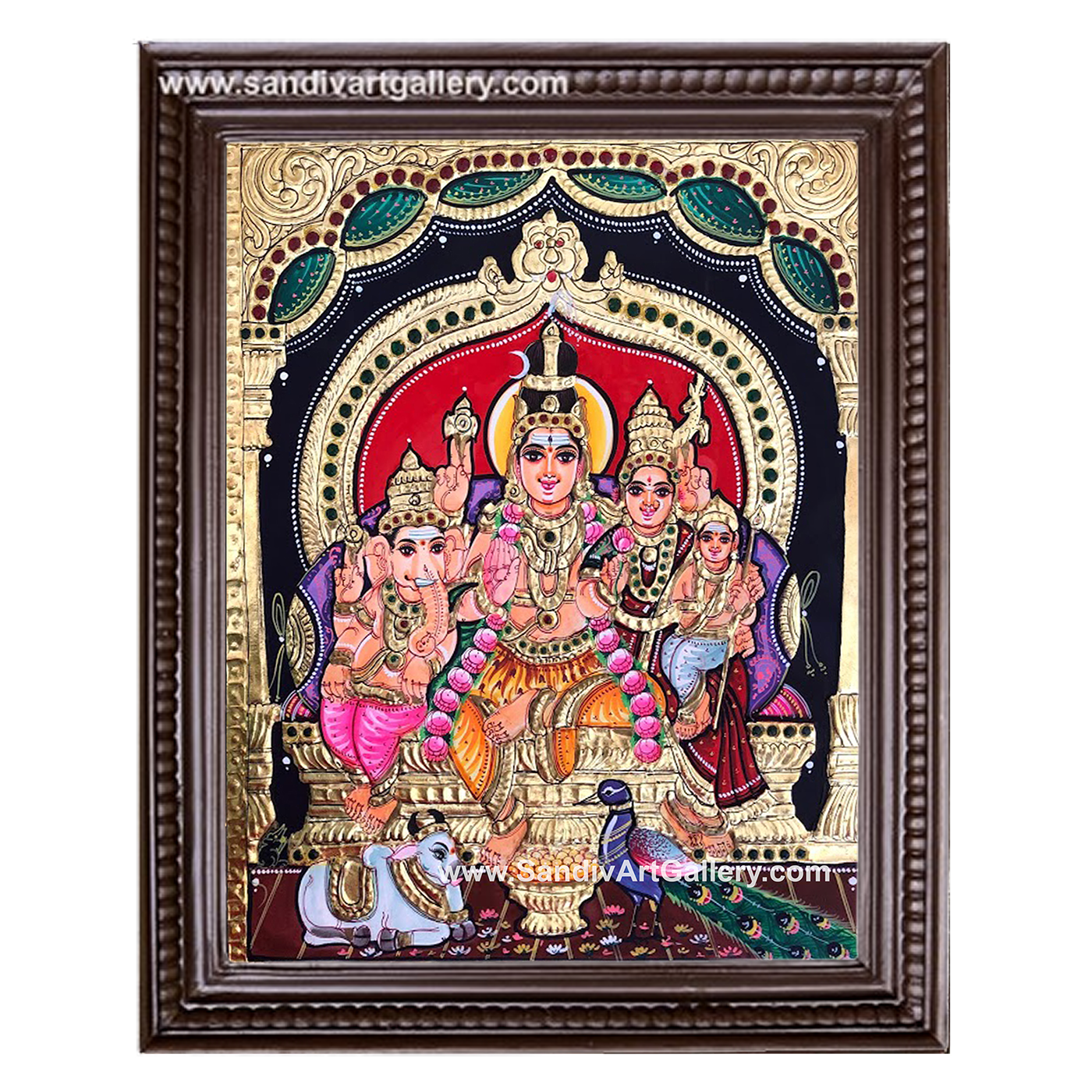 Shiva Parivar Tanjore Painting 2