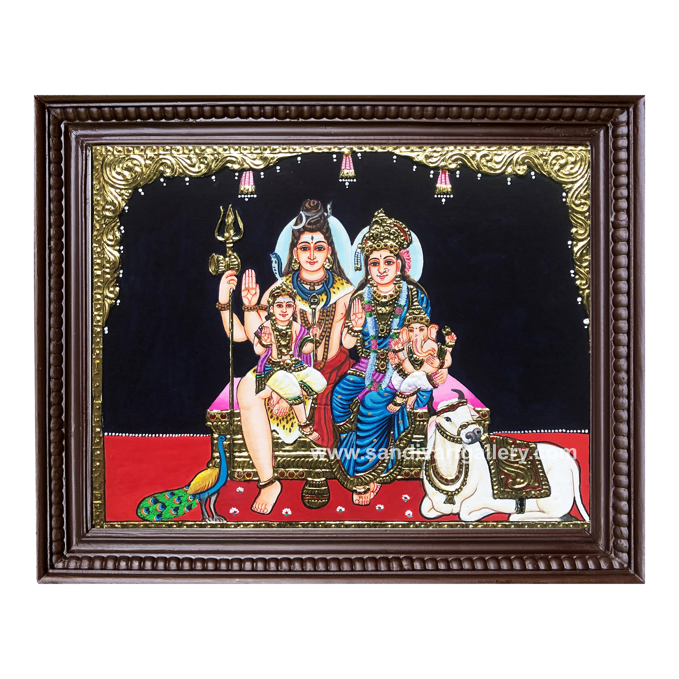 Shiva Family Tanjore Painting 2