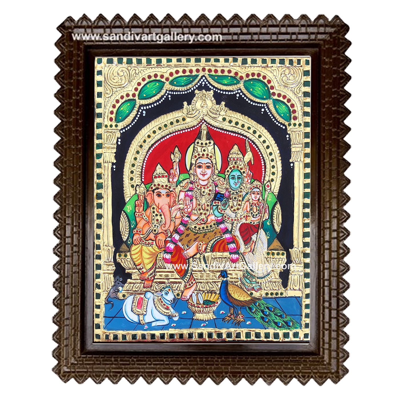 Shivan Kudumbam Tanjore Painting