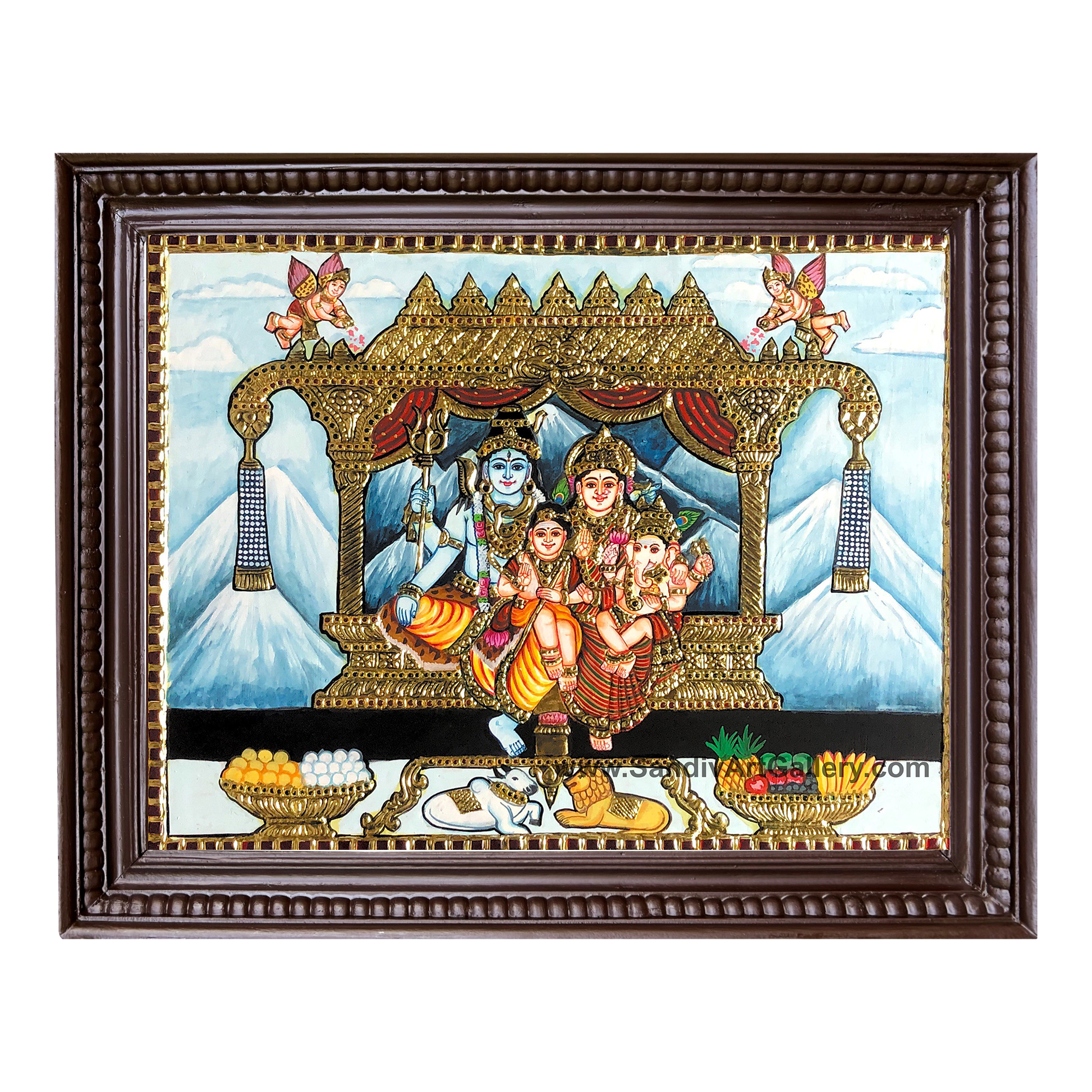 Shivan Kudumbam Tanjore Painting 1
