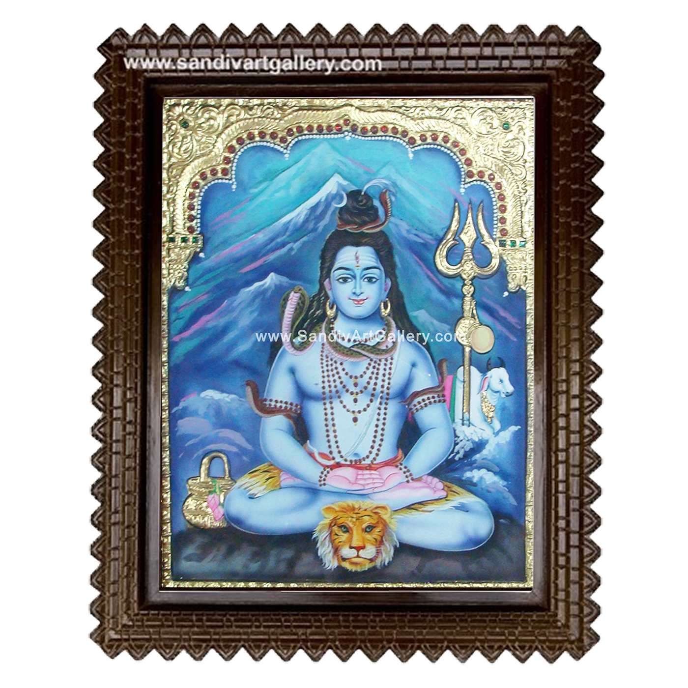 Lord Shivan- Mahadev Tanjore Painting