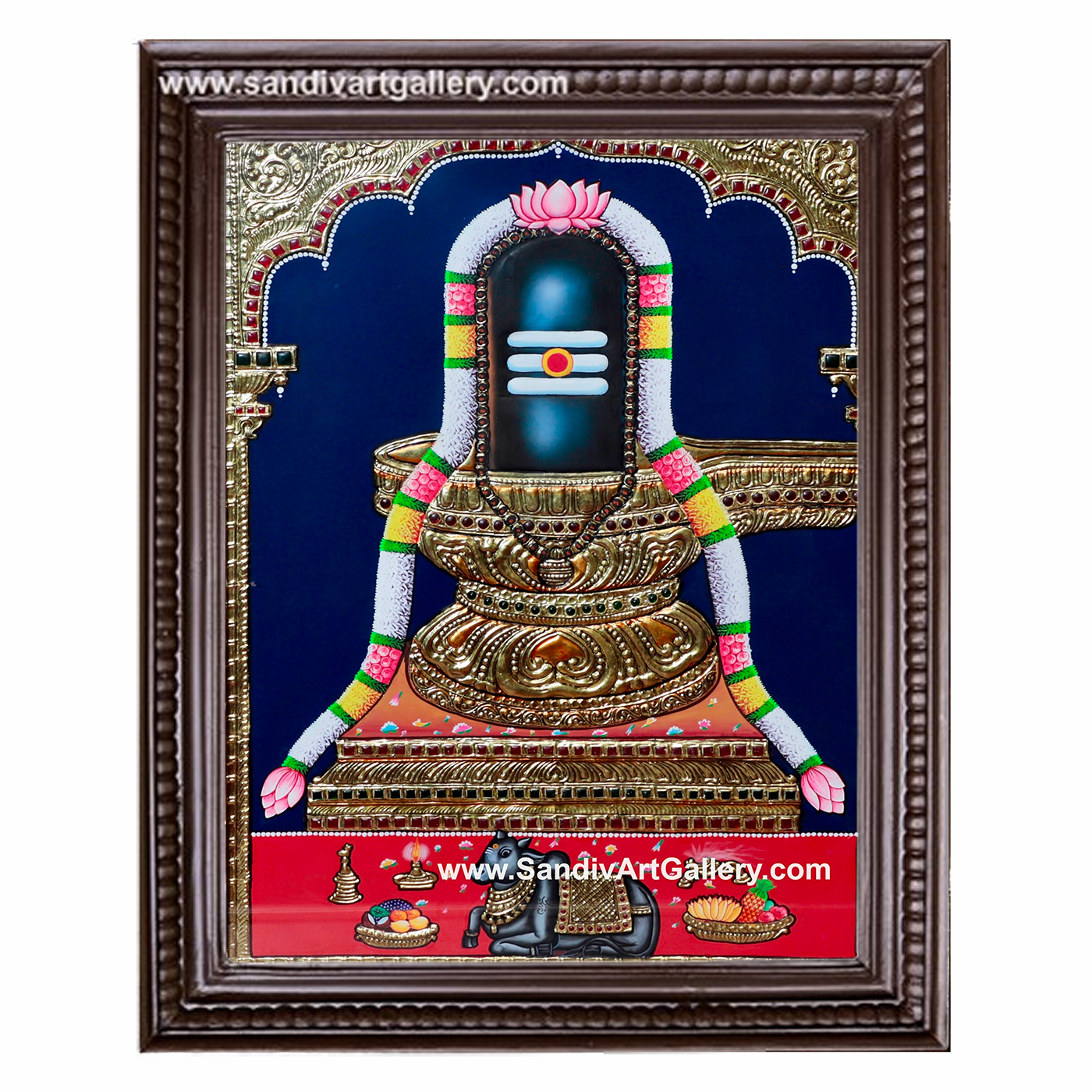 Shiva Lingam Tanjore Painting