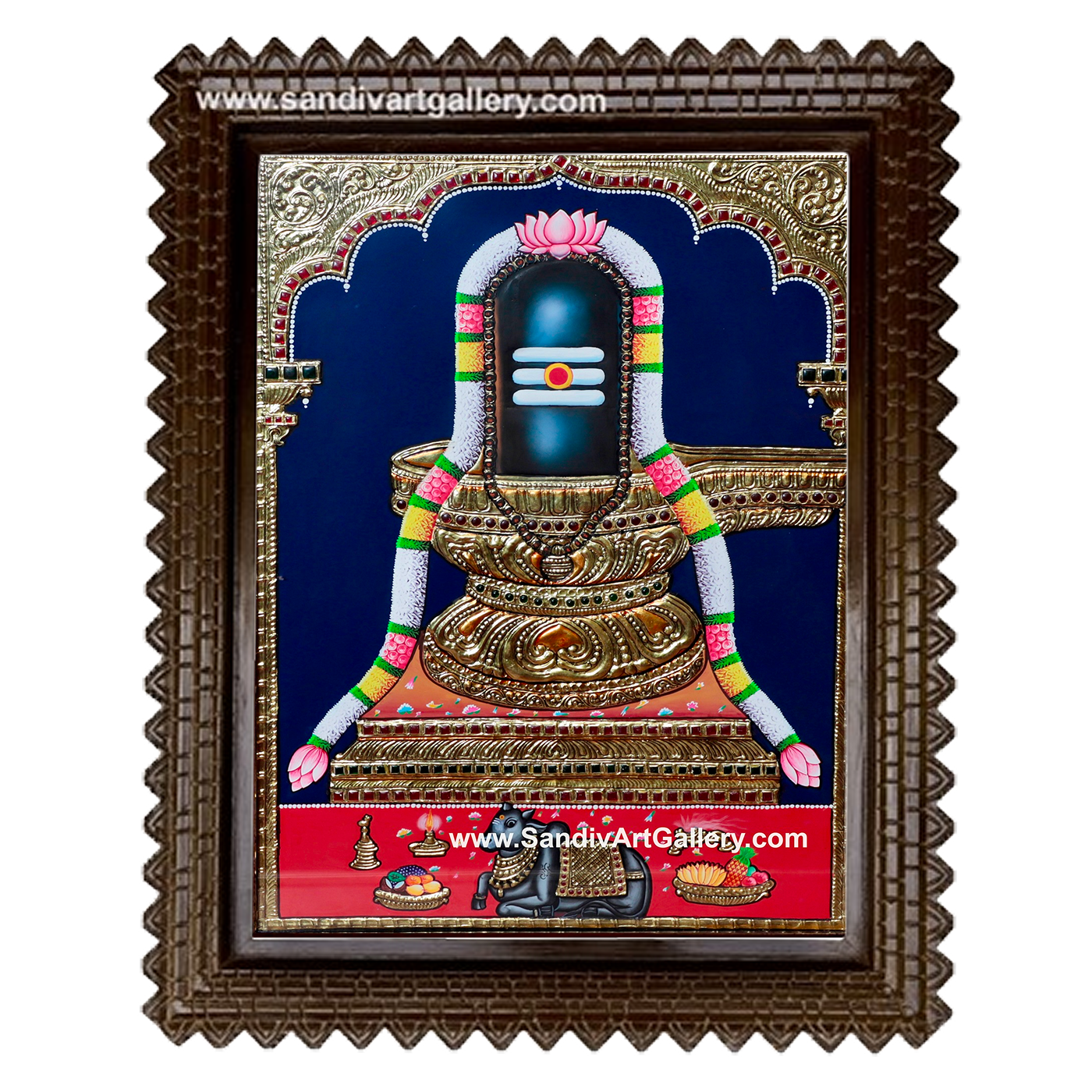 Shiva Lingam Tanjore Painting