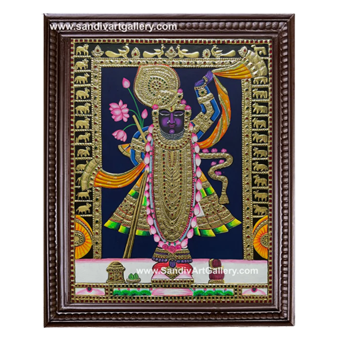 Lord Shrinathji Tanjore Painting