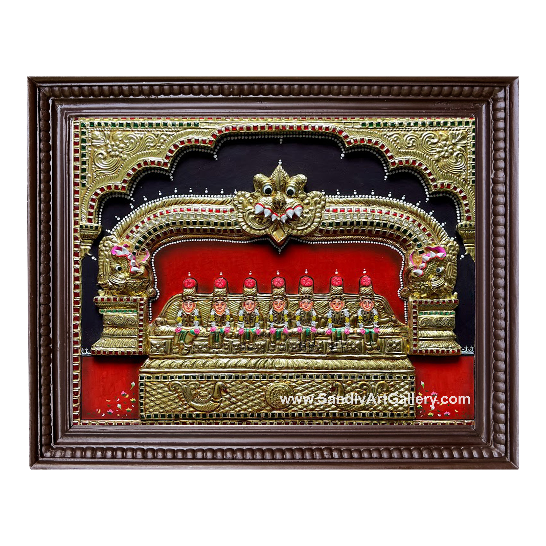 Thangamman 3D Embossed Tanjore Painting