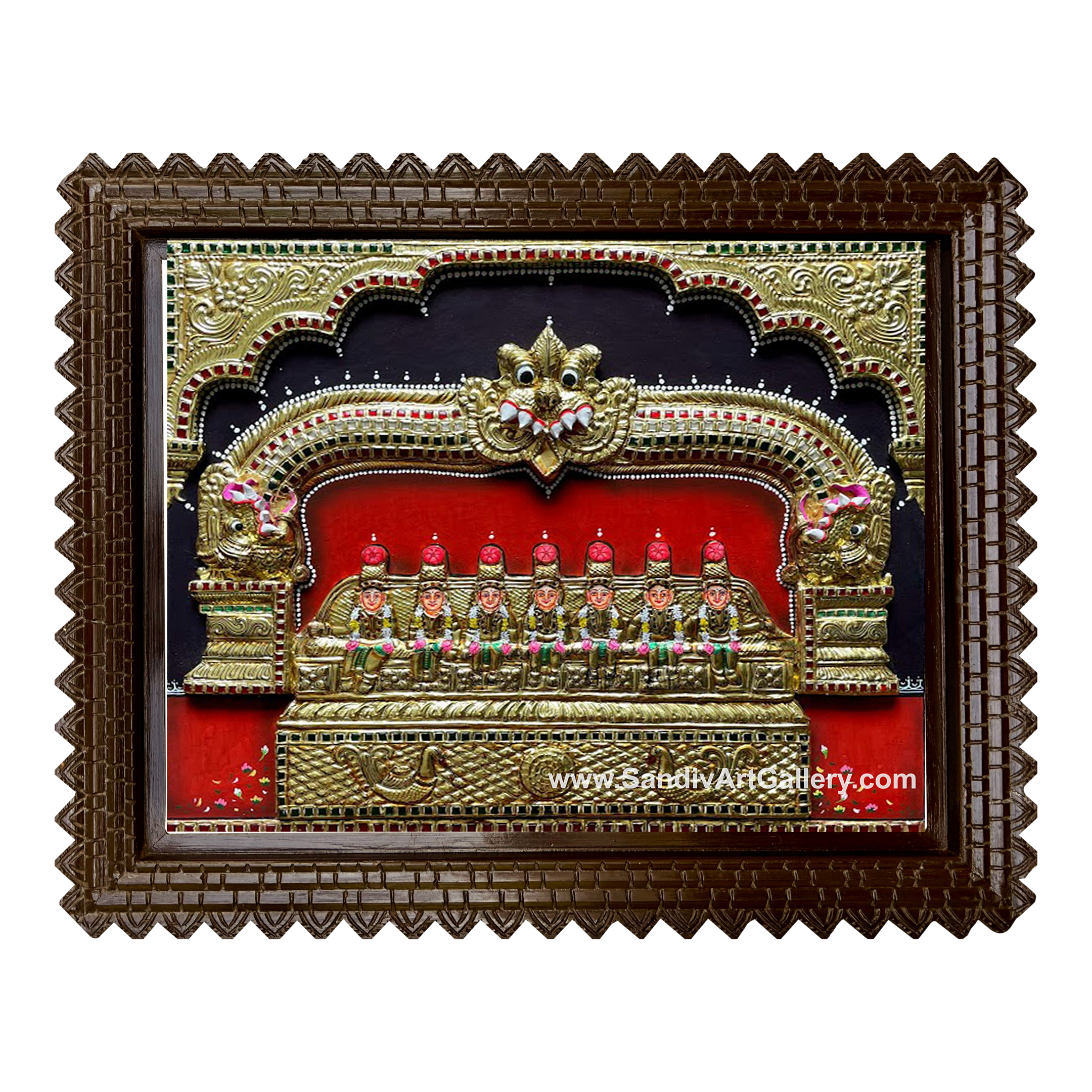 Thangamman 3D Embossed Tanjore Painting