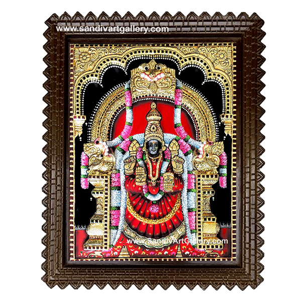 Padmavathi Thayar 3D Embossed Tanjore Painting