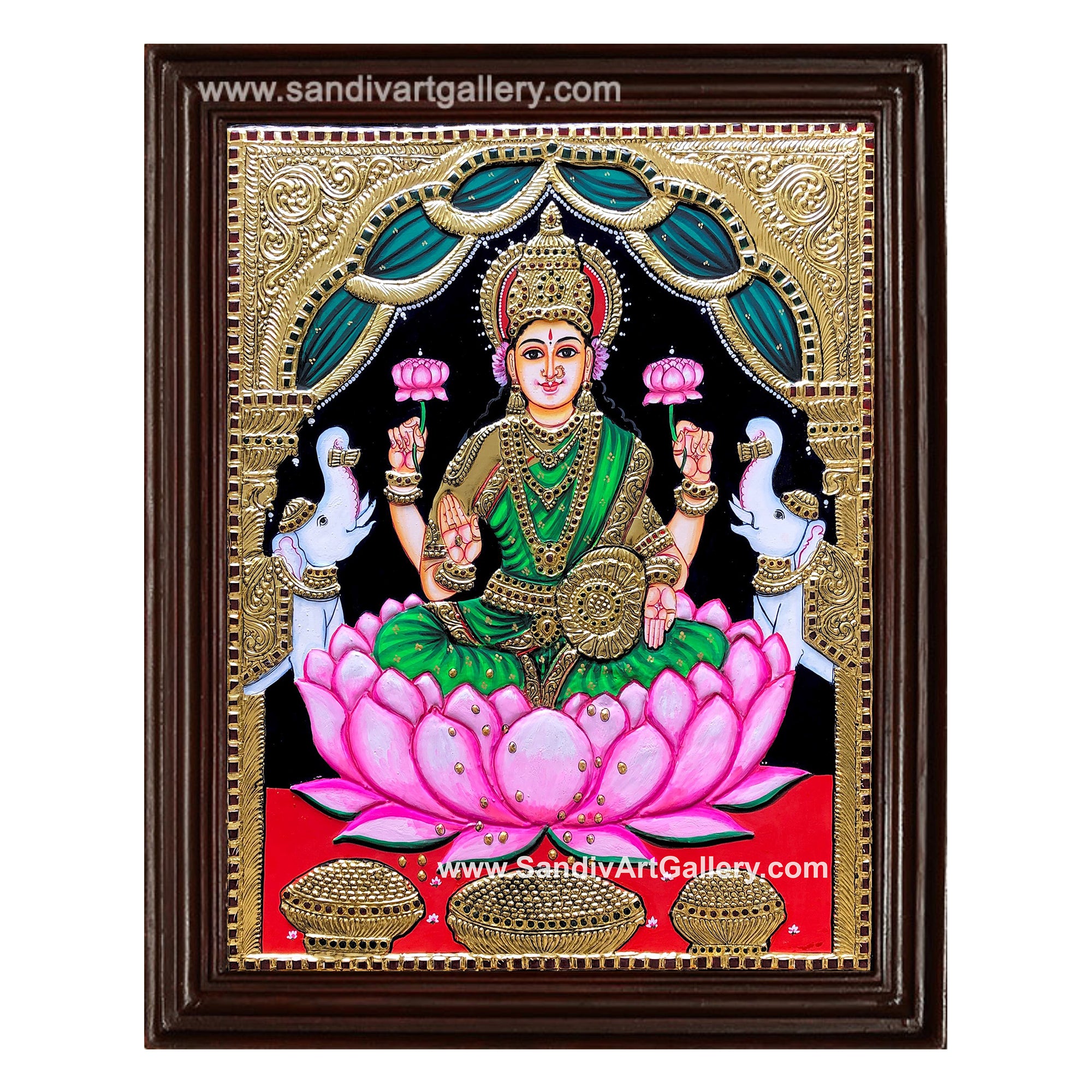 Gaja Lakshmi Tanjore Painting 12