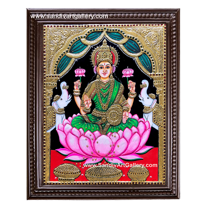 Gaja Lakshmi Tanjore Painting 12